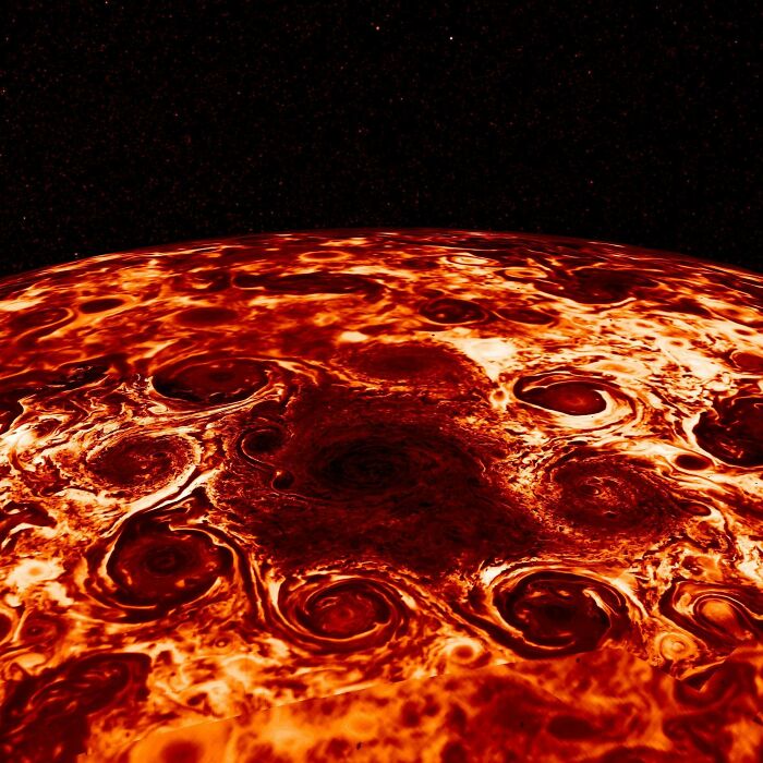 Jupiter’s North Pole Storms Caught In Infrared