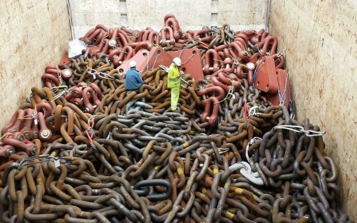 Anchor Chains That Could Totally Tie Up A Ship Twice Over