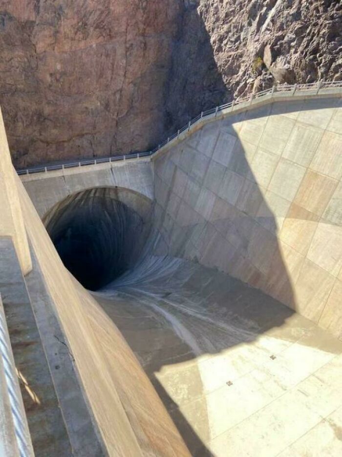 Hoover Dam’s Massive Spillway Tunnel