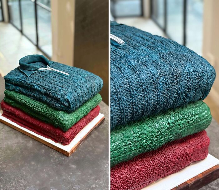 Stack of Woolly Jumpers Cake—Winter Vibes So Real You Could Wear It