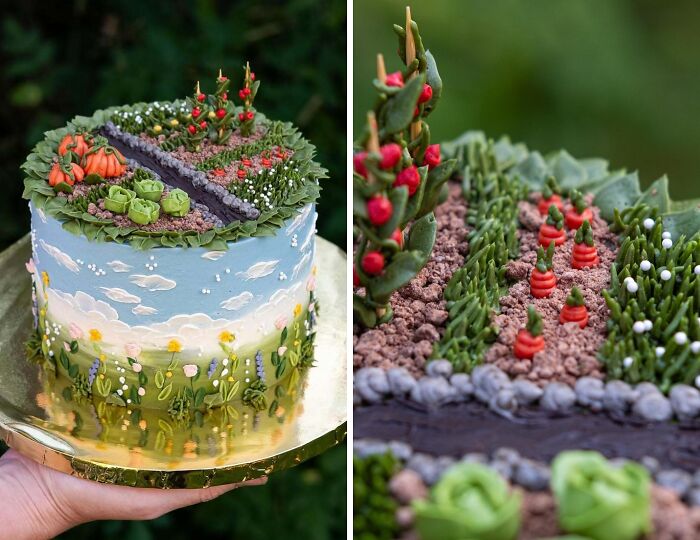 A Gorgeous Garden Cake for a Fantastic Friend—Veggies Never Looked So Good