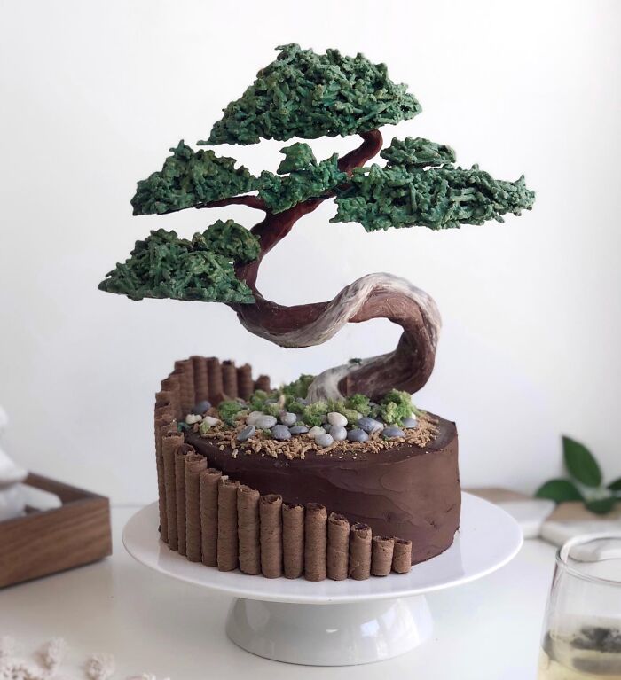 I Made a Bonsai Cake—Tiny Tree, Big Flavors