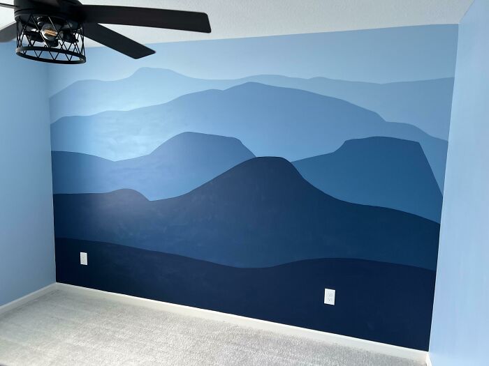 We Mixed Blue Nurseries with Mountains—Dad's Paint Magic for Baby’s Room!