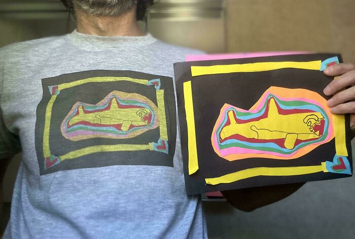 My 6-Year-Old’s Orca Artwork on a T-Shirt—So Proud!