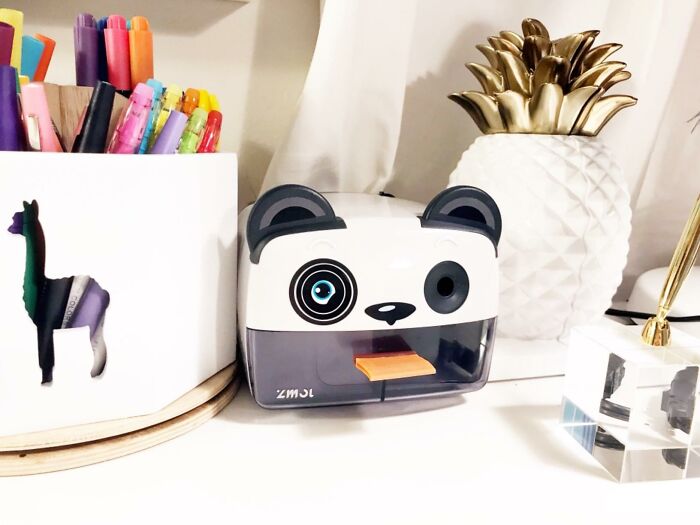 Electric Panda Pencil Sharpener That Replaces Ear-Splitting Old-School Noises With Cute Whirrs