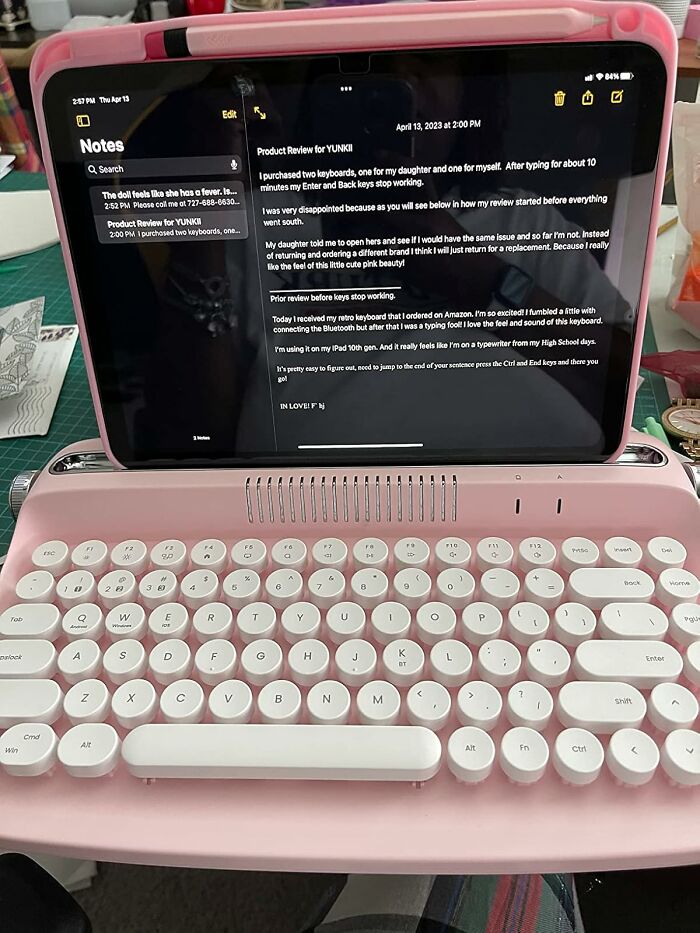 This Wireless Typewriter Keyboard Hits That Clicky-Clacky Nostalgia Spot