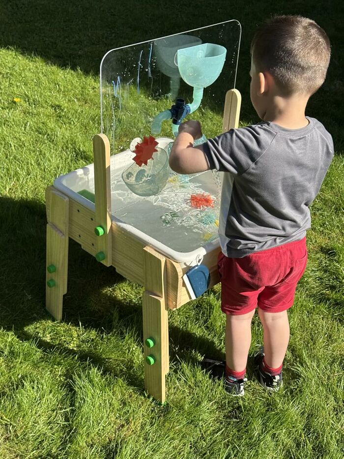 Water And Sand Sensory Table That Turns Your Living Room Into A Mini Beach (Warning: It’ll Get Messy)