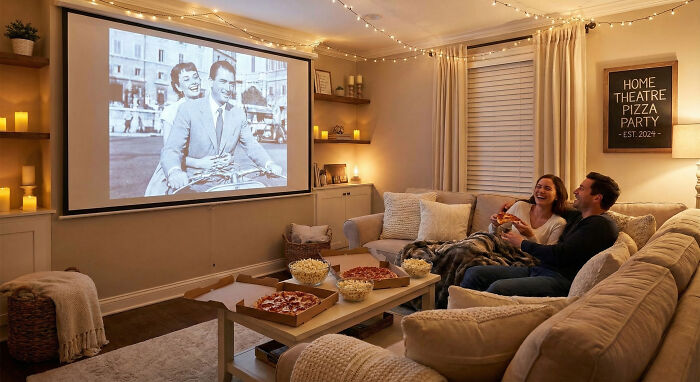 Home Theatre Pizza Party
