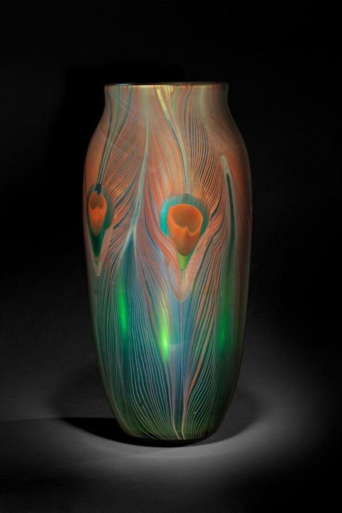 Tiffany Studios’ Gorgeous "Peacock" Paperweight Vase, 1914