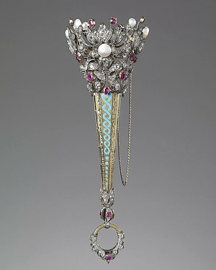 Fancy Flower Holder Fit For A Queen: The Jeweled Tussie-Mussie, 1855