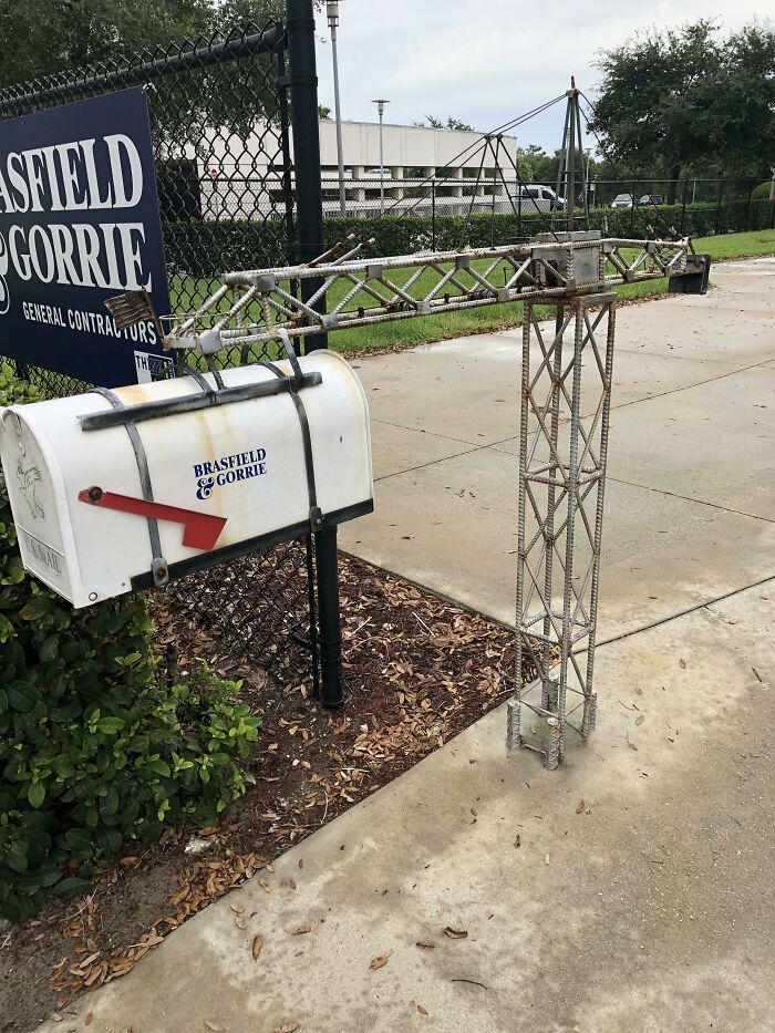 This Construction Office Has A Crane Mailbox