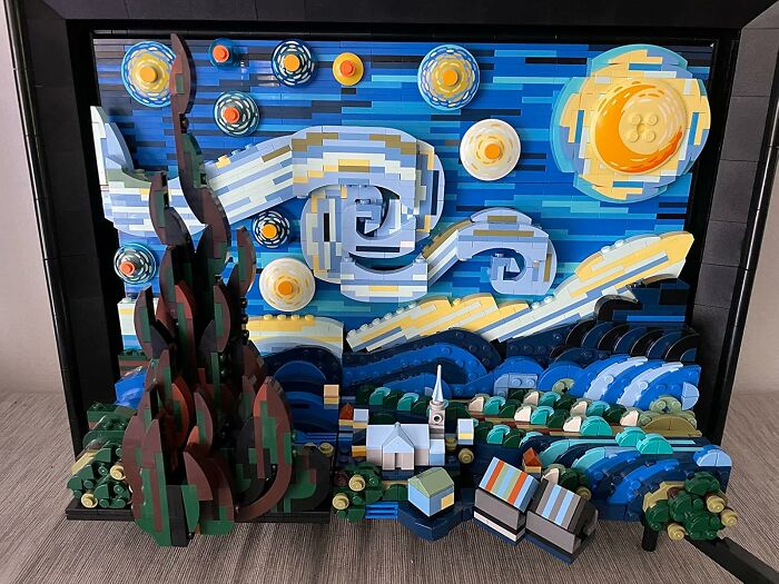 Build Your Own Blocky Starry Night with LEGO!
