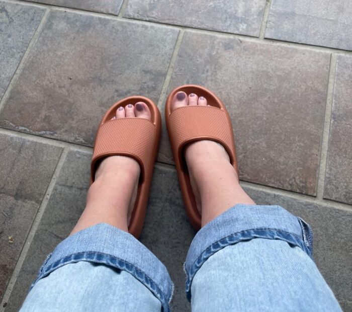 Walk on a Cloud with These Super Comfy Cushionaire Slides