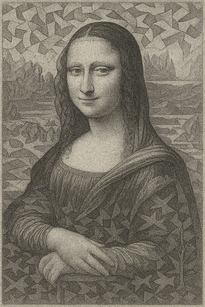 Mona Lisa Goes Mind-Bending with Escher