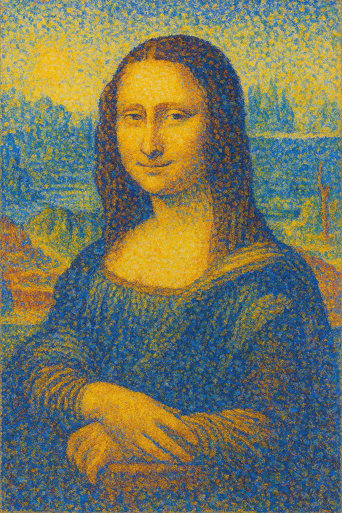 Pointillism Party with Seurat’s Mona Lisa