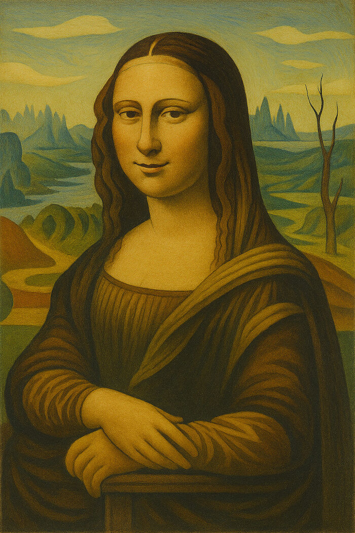 Mona Lisa Gets Funky with Grant Wood