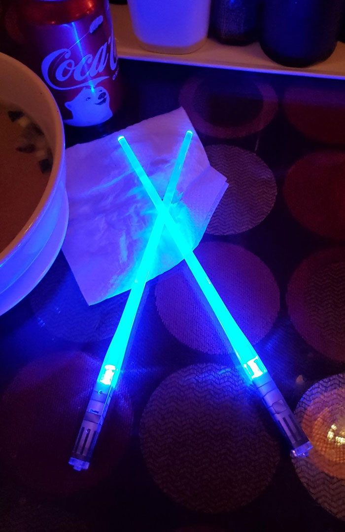 Lightsaber Chopsticks: Make Dinner Time A Star Wars Adventure (Warning: May Cause Sassy Eating)