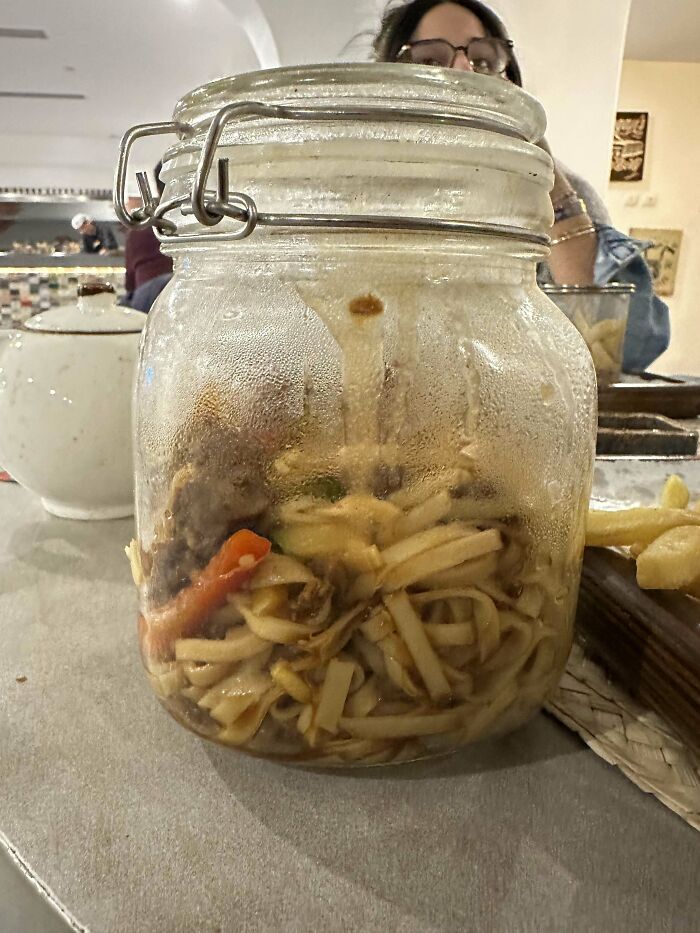 Fancy Noodles Served In a Jar... For Some Reason