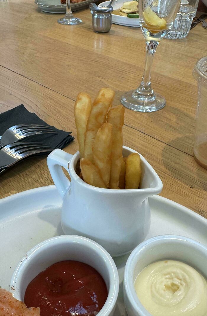 Fries Stuffed Into a Mini Pitcher. Genius or Madness?