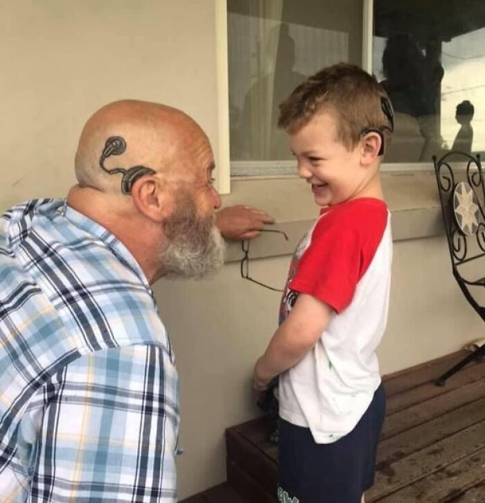 Grandpa’s Cochlear Implant Tattoo? Heart = Melted
