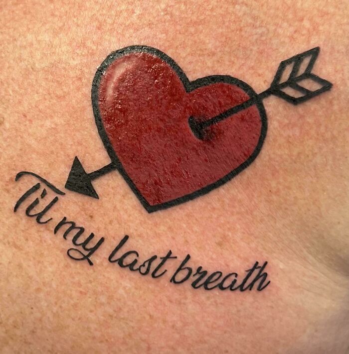 Dad’s First Tattoo, A Love Letter To Mom On Skin