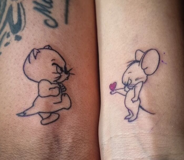 Couple Goals Tattooed: Tom & Jerry Forever Inked