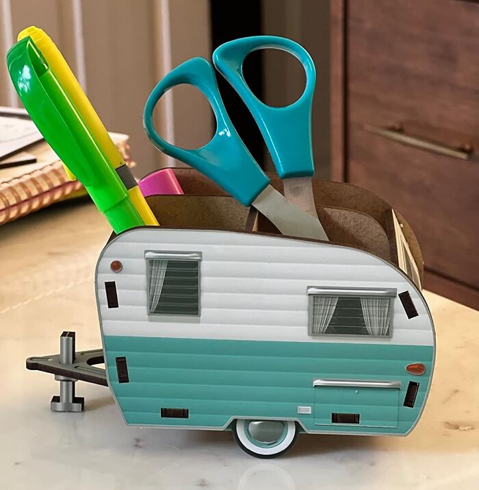 Vintage Camper Pencil Holder: While Everyone’s On Vacation, This Holds Down Your Desk