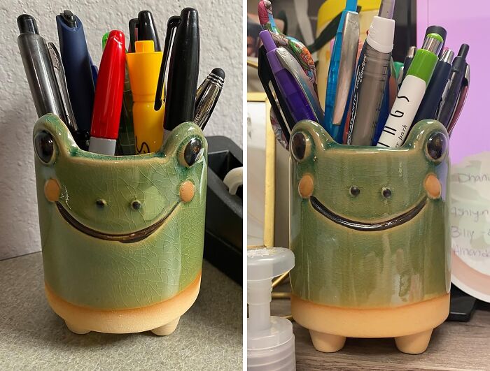 Vintage Frog Pen Holder: Kiss and Hope For a CEO Transformation