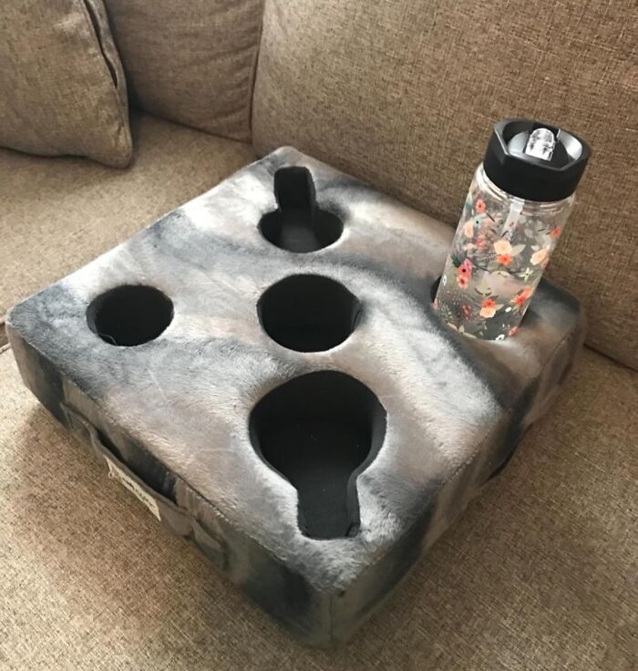 Keep Hot Drinks Safe and Hands Free With This Couch Cup Holder Pillow