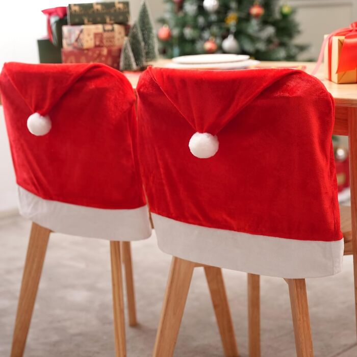 Santa Hat Chair Covers: Turning Your Dining Room Into A Holiday Party Wonderland One Chair At A Time