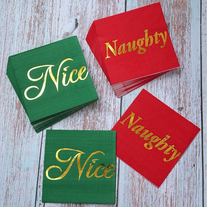 Naughty And Nice Napkins: The Perfect Way To Call Out Everyone’s Holiday Mood, Silently