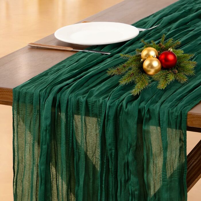 Green Gauze Table Runner: A Whisper Of Color That Makes Every Table Pop