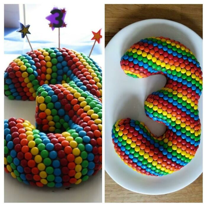 My Niece's Birthday Cake: Pinterest vs. Reality (Right Side)