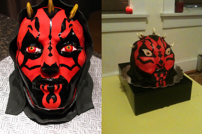 Darth Maul Birthday Cake Ate Too Much Cake... And It Shows