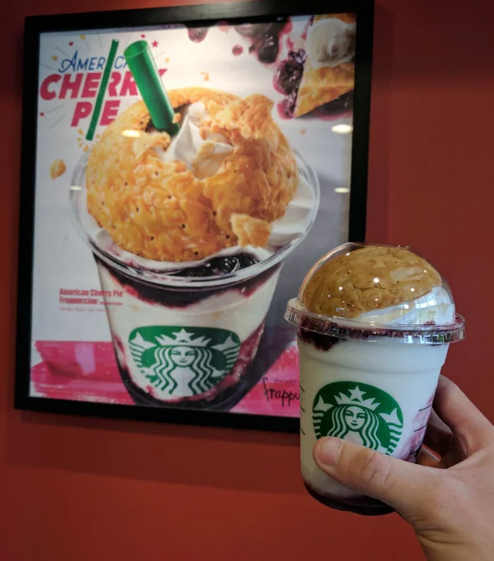 American Cherry Pie Frappuccino in Japan: Dream vs. Sip