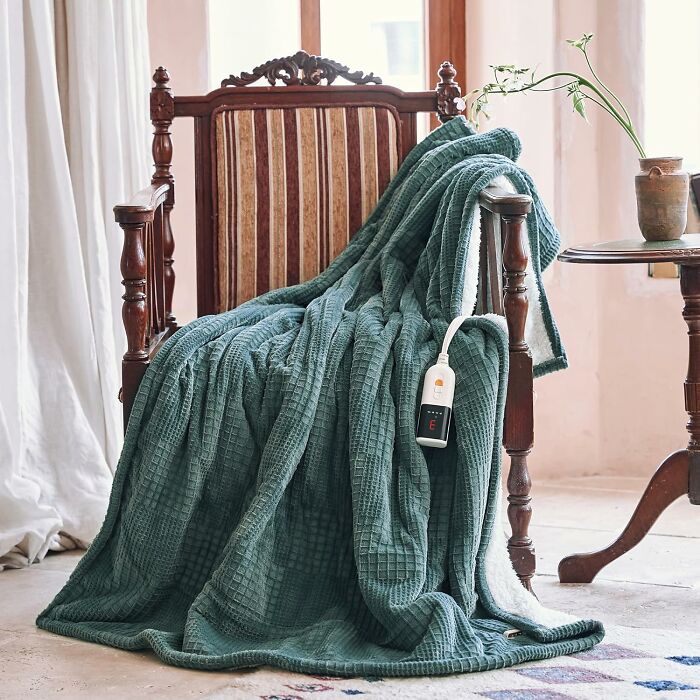 Cancel Plans and Stay Cozy With This Chic Heated Throw Blanket
