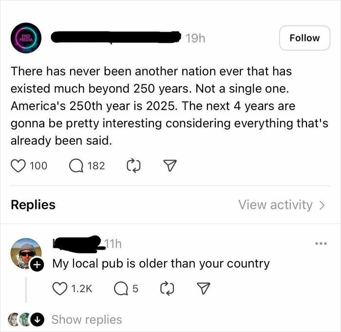 "No Nation Has Survived Past 250 Years," Says This Savage Roast