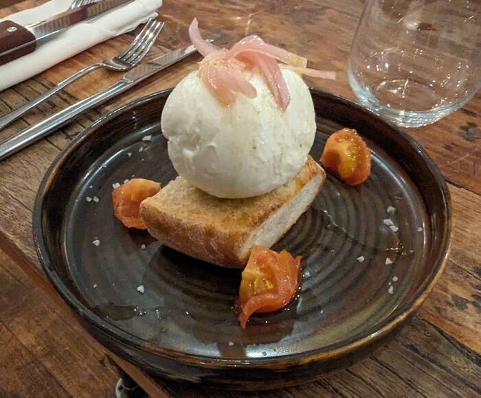 Bruschetta? More Like A Ball Of Mozzarella On My Plate