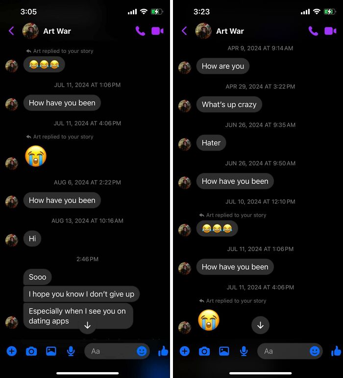 When Guys Just Can't Stop Chatting to Themselves in Your DMs