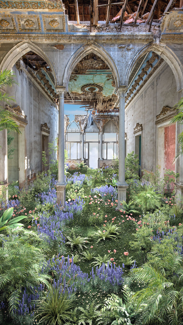 Check Out This Wild Art Show Where Nature Sneaks Into Old Buildings!