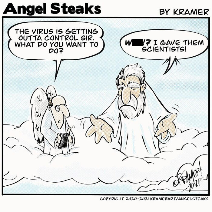 God and His Assistant's Hilariously Awkward Hangouts: 20 Cartoon Snaps