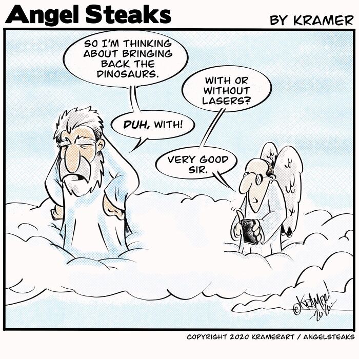 God and His Assistant's Hilariously Awkward Hangouts: 20 Cartoon Snaps
