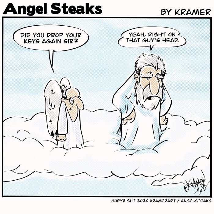 God and His Assistant's Hilariously Awkward Hangouts: 20 Cartoon Snaps