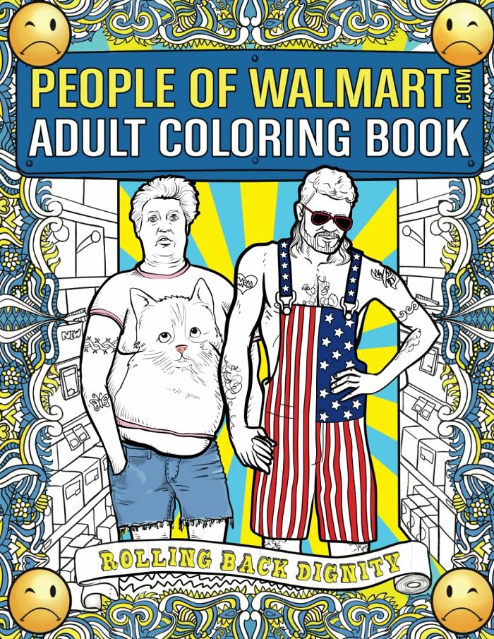 Judge Fashion Choices Safely With The People Of Walmart Adult Coloring Book