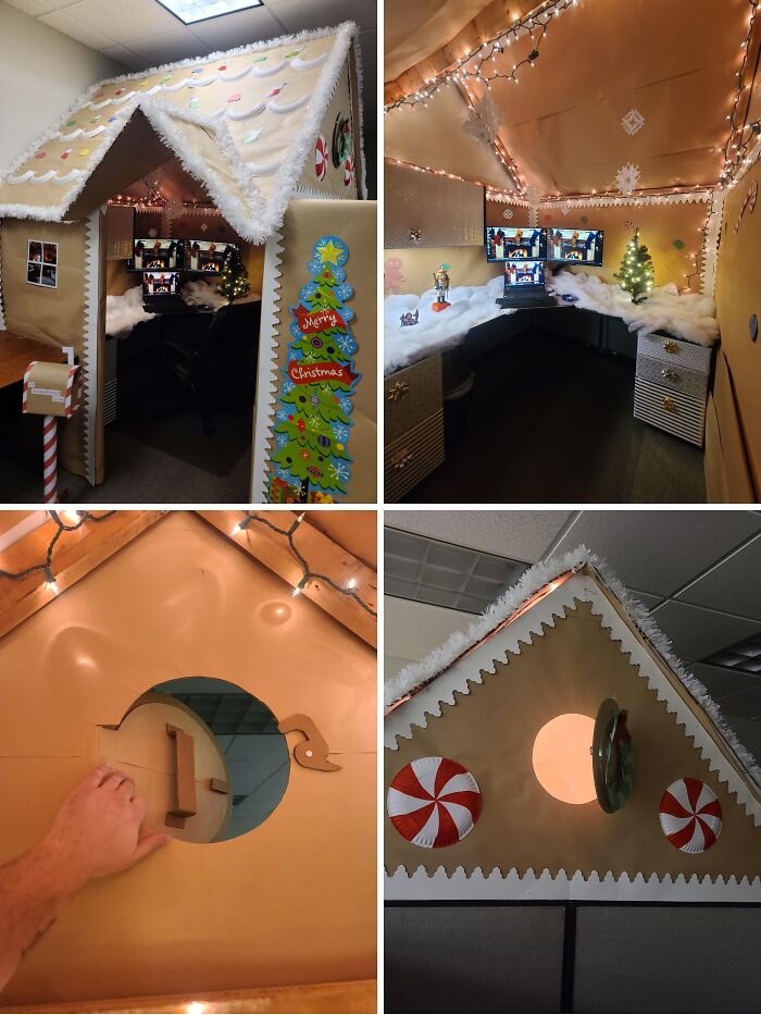 Sweet Entry in the Office Christmas Cubicle Contest