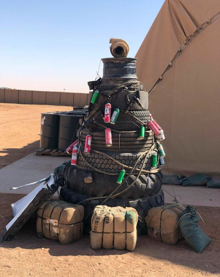 Made Our Own Christmas Tree Where We Are Deployed – Totally Heartwarming