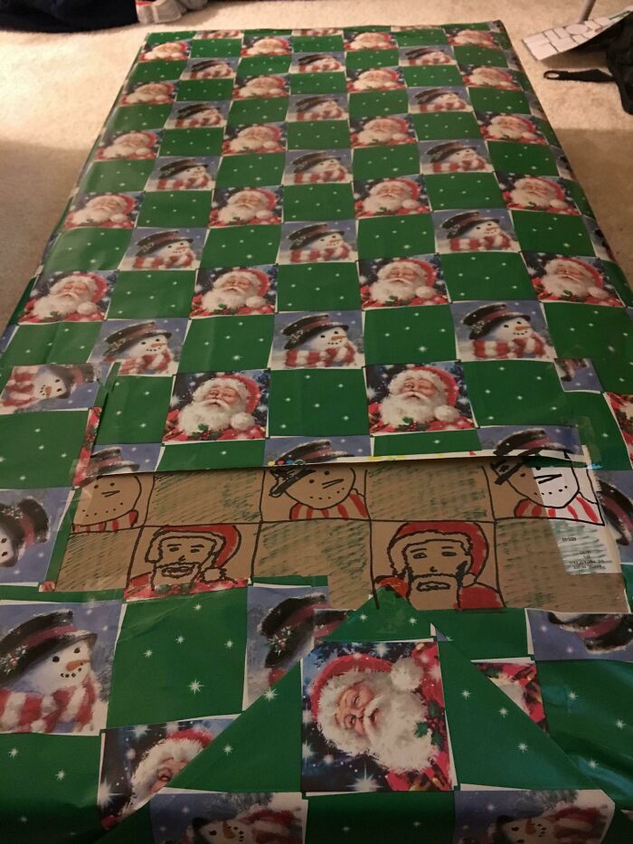 Ran Out of Wrapping Paper and Totally Winged It