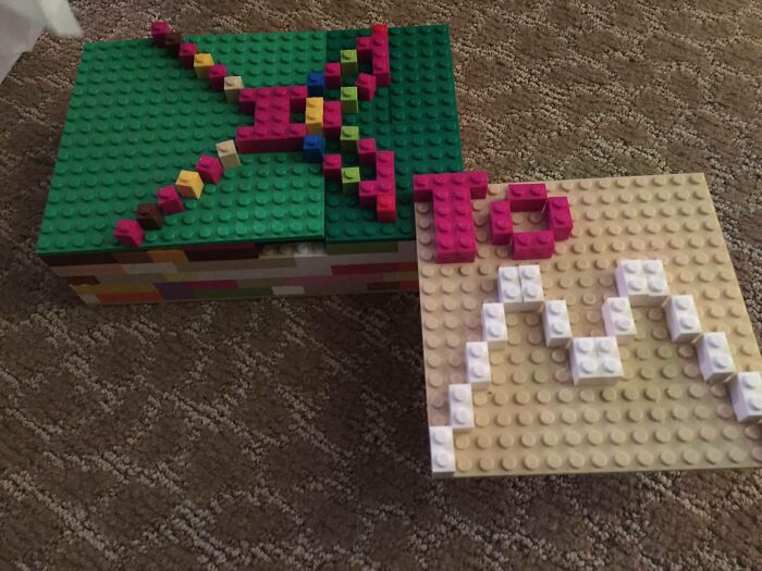 Ten-Year-Old Wrapped a Gift Using LEGO Bricks