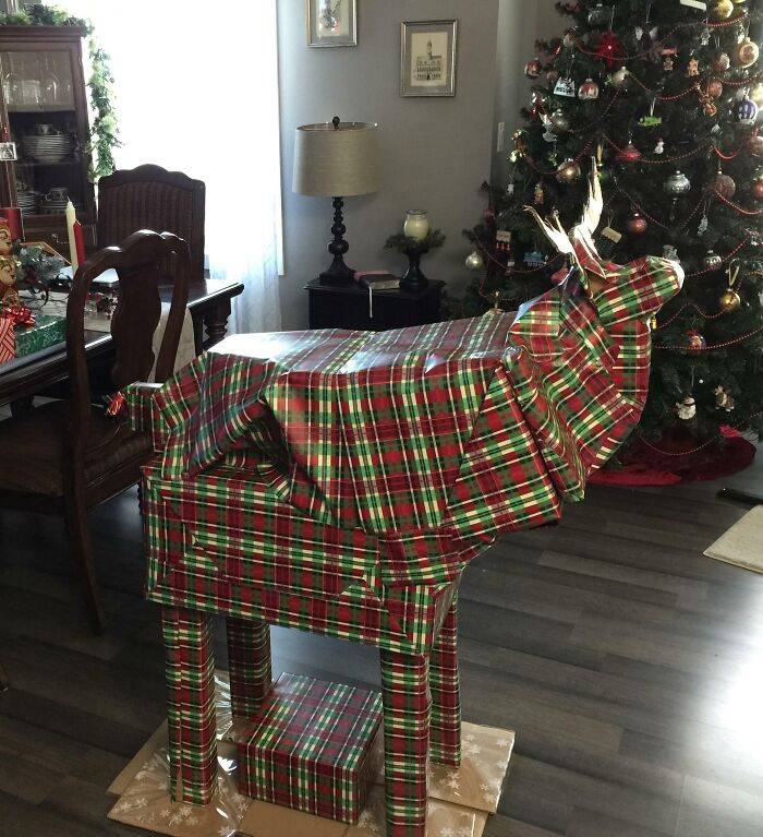 The Christmas Moose With 12 Gifts Inside (Head Might Be Small)