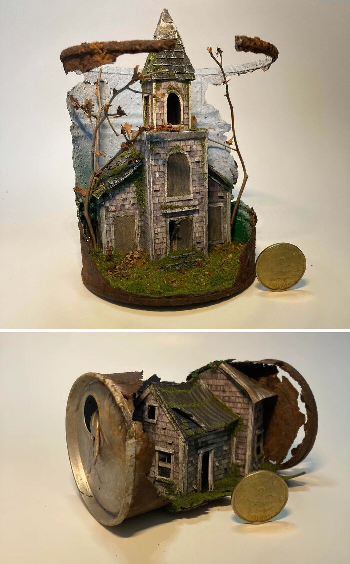 Tiny Abandoned Place Sculptures I Whipped Up